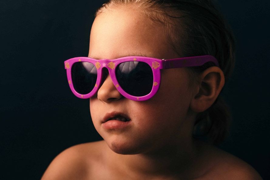 Funny kid with sunglasses