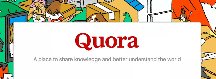 Quora homepage and logo