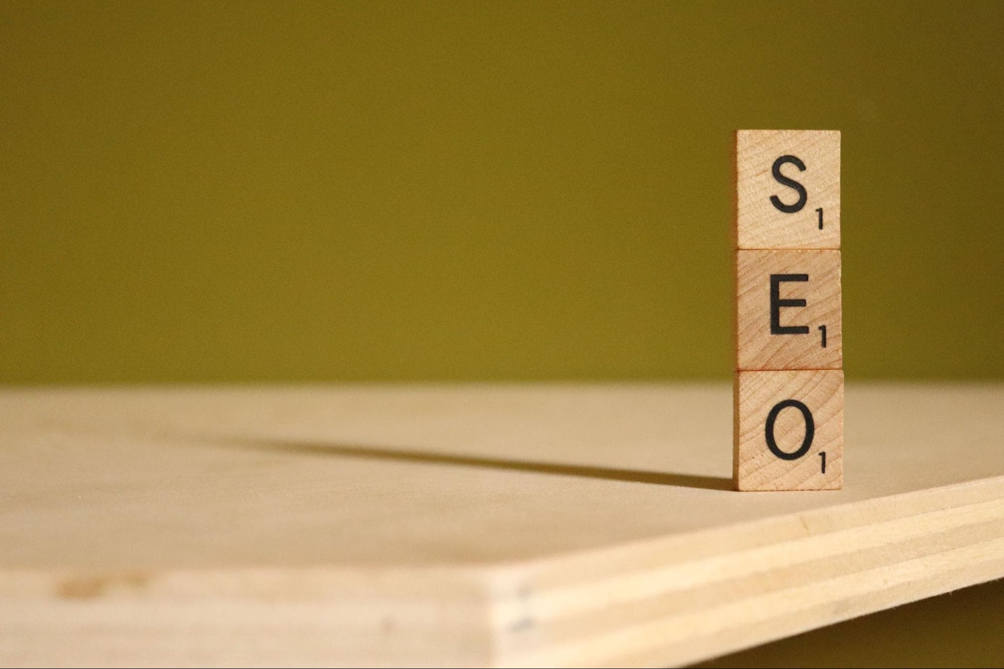 Scrabble pieces spelling out "SEO"