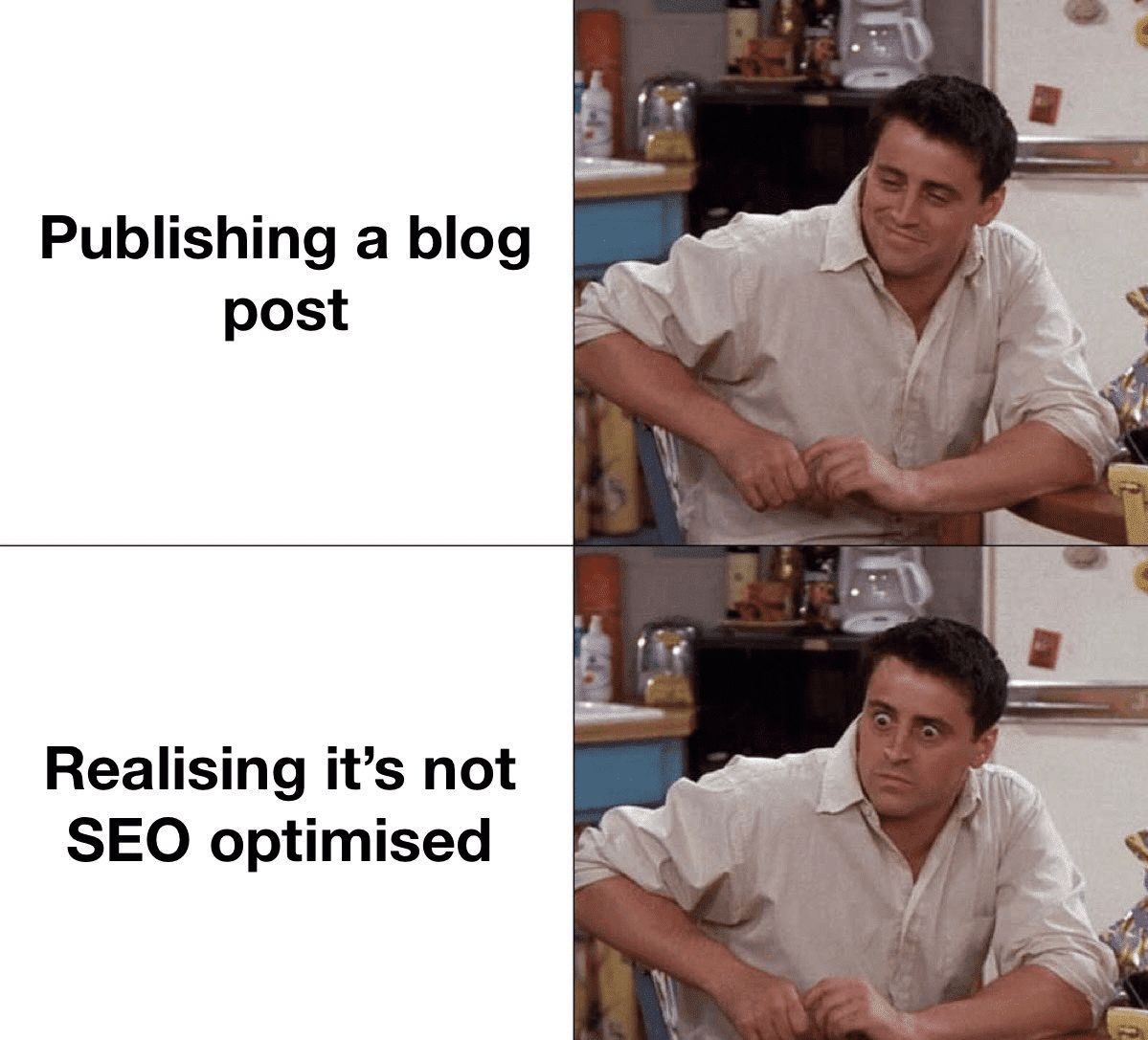 Publishing a blog post SEO meme