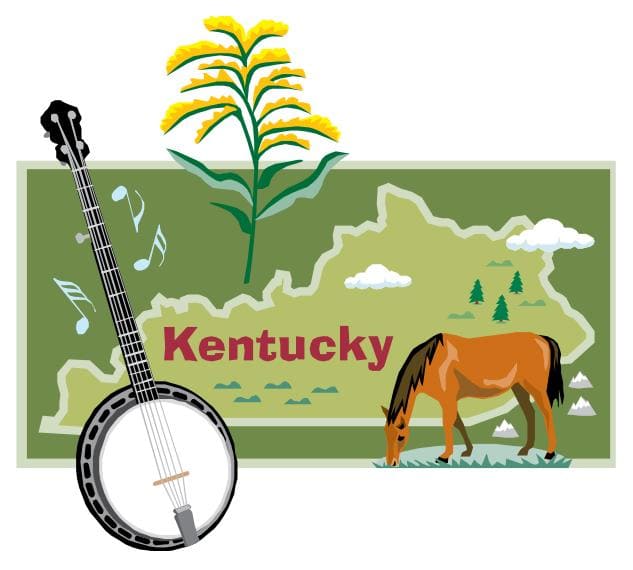 Graphic map of Kentucky